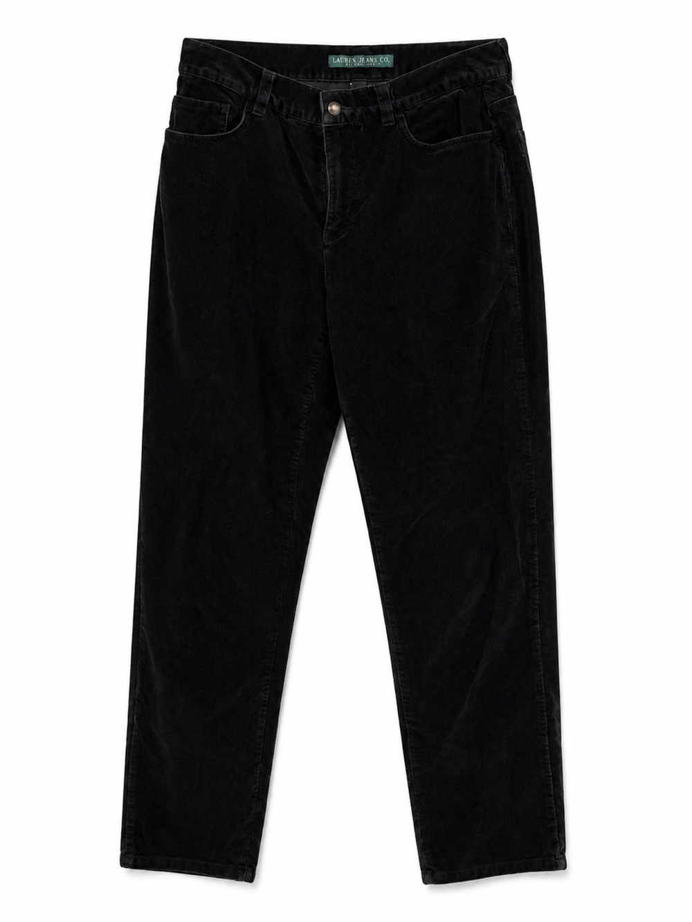 Lauren Ralph Lauren Black Straight Leg Corduroy Pants